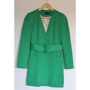 Kelly Green Suit Dress with Belt